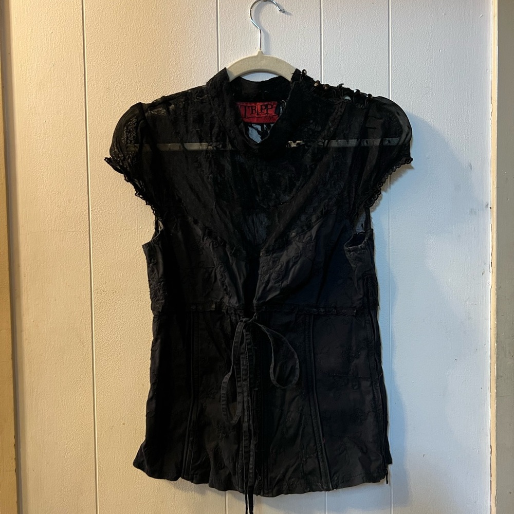 Vintage Y2K, Tripp NYC Black Corset Top, Womens Size L